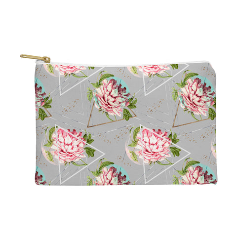 Marta Barragan Camarasa Botanical blooming with geometric Pouch