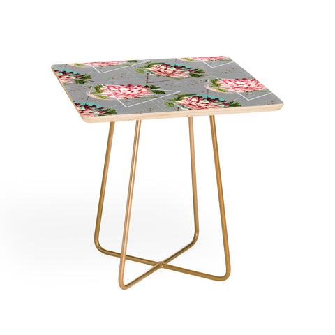 Marta Barragan Camarasa Botanical blooming with geometric Side Table