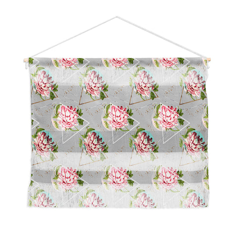 Marta Barragan Camarasa Botanical blooming with geometric Wall Hanging Landscape