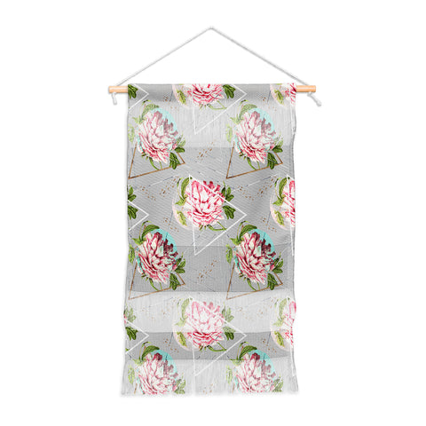 Marta Barragan Camarasa Botanical blooming with geometric Wall Hanging Portrait