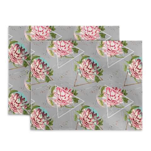 Marta Barragan Camarasa Botanical blooming with geometric Placemat