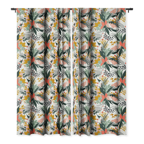 Marta Barragan Camarasa Botanical brush strokes I Blackout Window Curtain