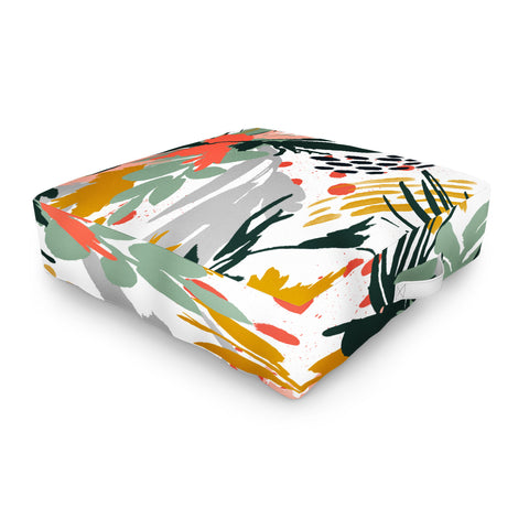 Marta Barragan Camarasa Botanical brush strokes I Outdoor Floor Cushion