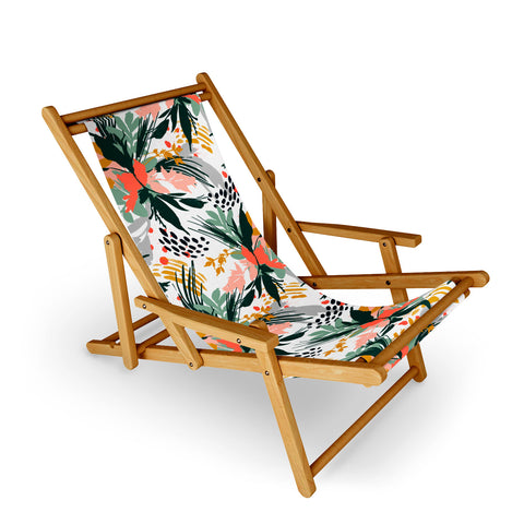 Marta Barragan Camarasa Botanical brush strokes I Sling Chair