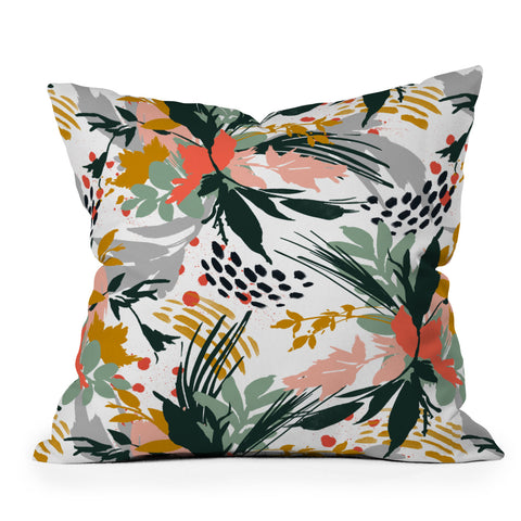 Marta Barragan Camarasa Botanical brush strokes I Throw Pillow