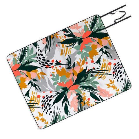 Marta Barragan Camarasa Botanical brush strokes I Picnic Blanket