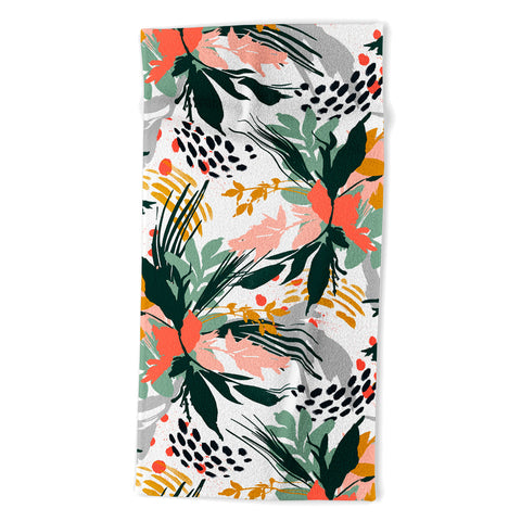 Marta Barragan Camarasa Botanical brush strokes I Beach Towel