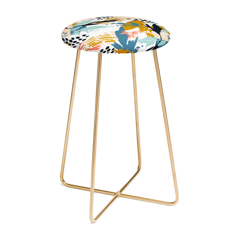 Marta Barragan Camarasa Botanical brushstrokes I Counter Stool
