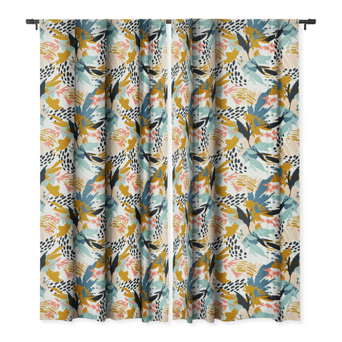 Marta Barragan Camarasa Botanical brushstrokes I Blackout Window Curtain
