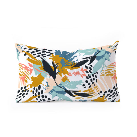 Marta Barragan Camarasa Botanical brushstrokes I Oblong Throw Pillow