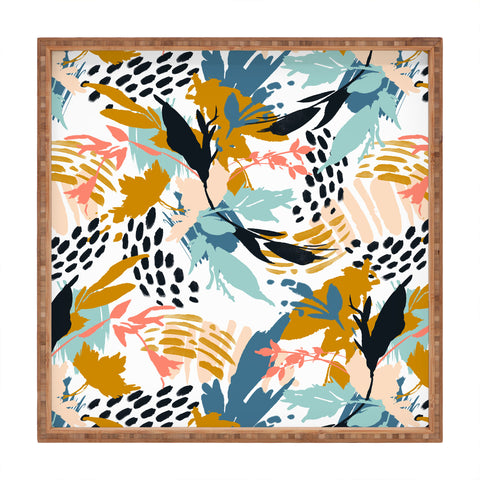 Marta Barragan Camarasa Botanical brushstrokes I Square Tray