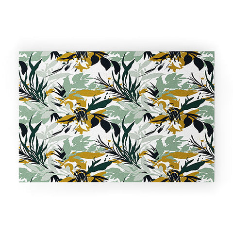 Marta Barragan Camarasa Botanical brushstrokes Welcome Mat