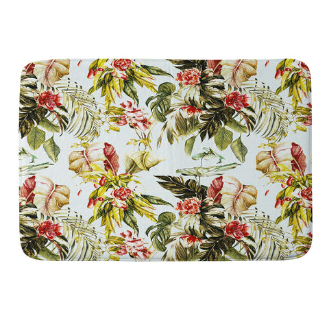 Marta Barragan Camarasa Botanical jungle bouquets I Memory Foam Bath Mat