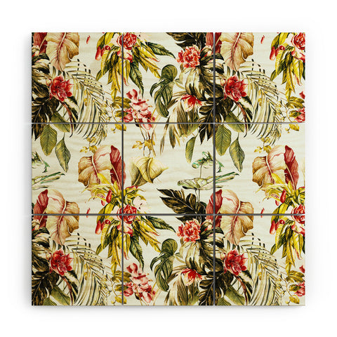 Marta Barragan Camarasa Botanical jungle bouquets I Wood Wall Mural