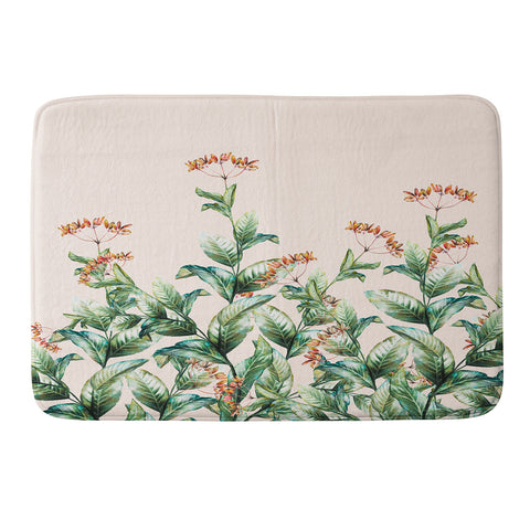 Marta Barragan Camarasa Botanical pink Memory Foam Bath Mat