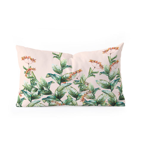 Marta Barragan Camarasa Botanical pink Oblong Throw Pillow
