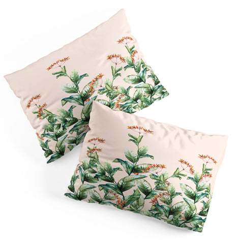 Marta Barragan Camarasa Botanical pink Pillow Shams