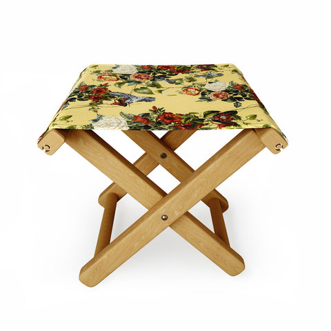 Marta Barragan Camarasa Bouquets and hummingbirds 01 Folding Stool