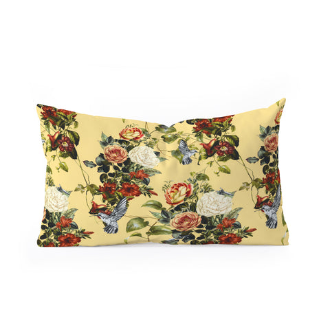 Marta Barragan Camarasa Bouquets and hummingbirds 01 Oblong Throw Pillow