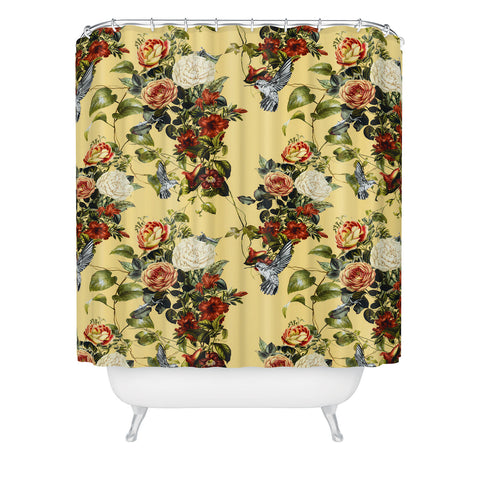 Marta Barragan Camarasa Bouquets and hummingbirds 01 Shower Curtain
