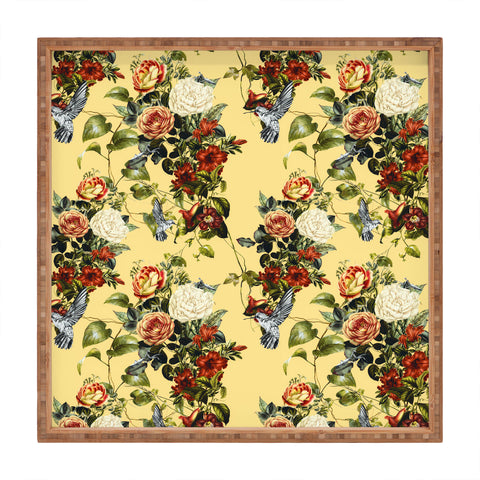 Marta Barragan Camarasa Bouquets and hummingbirds 01 Square Tray