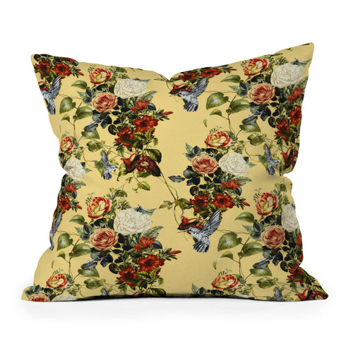 Marta Barragan Camarasa Bouquets and hummingbirds 01 Throw Pillow