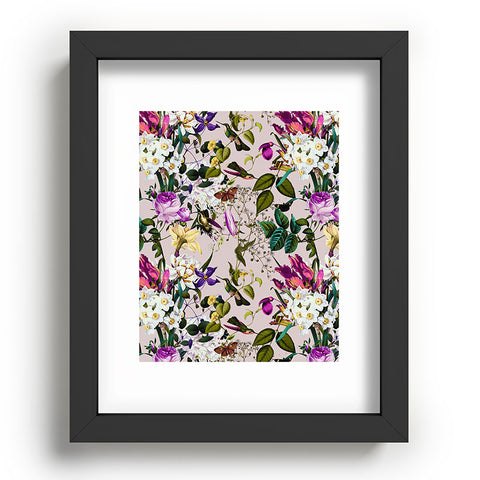 Marta Barragan Camarasa Bouquets and hummingbirds Recessed Framing Rectangle