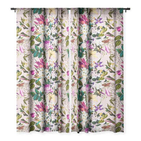 Marta Barragan Camarasa Bouquets and hummingbirds Sheer Non Repeat