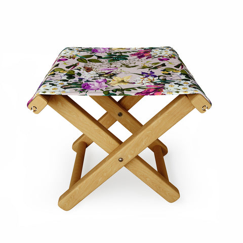Marta Barragan Camarasa Bouquets and hummingbirds Folding Stool