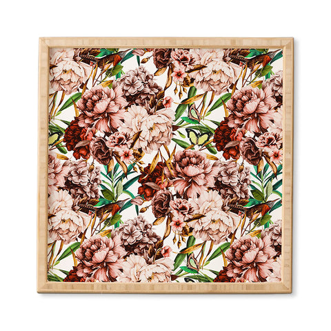 Marta Barragan Camarasa Bouquets pink vintage flowers Framed Wall Art