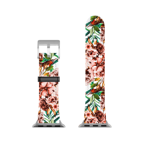 Marta Barragan Camarasa Bouquets pink vintage flowers Apple Watch Band