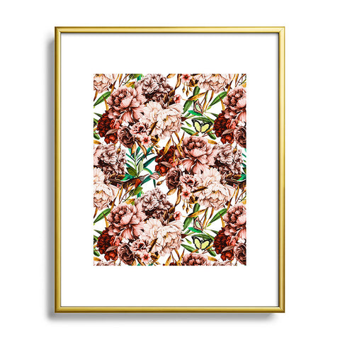 Marta Barragan Camarasa Bouquets pink vintage flowers Metal Framed Art Print