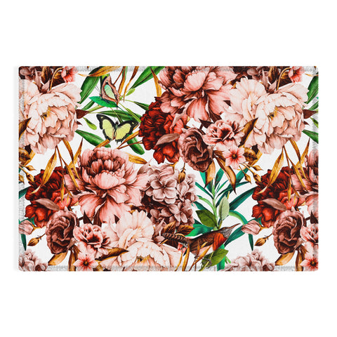 Marta Barragan Camarasa Bouquets pink vintage flowers Outdoor Rug