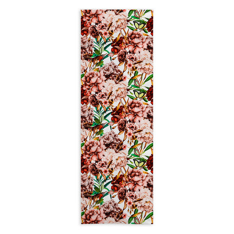 Marta Barragan Camarasa Bouquets pink vintage flowers Yoga Towel