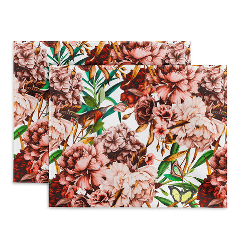 Marta Barragan Camarasa Bouquets pink vintage flowers Placemat
