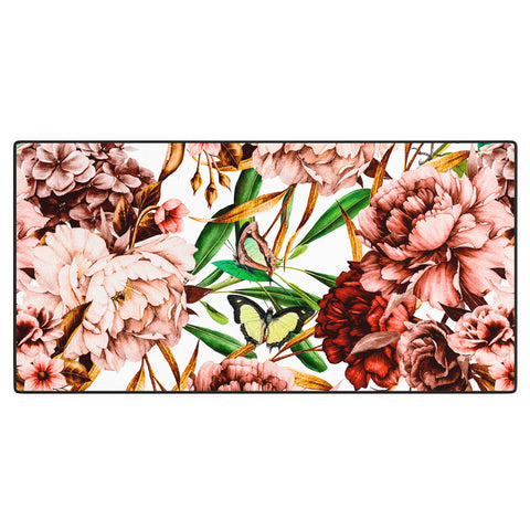Marta Barragan Camarasa Bouquets pink vintage flowers Desk Mat