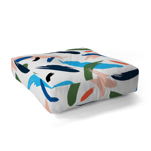 Marta Barragan Camarasa Brushstrokes 019 Floor Pillow Square