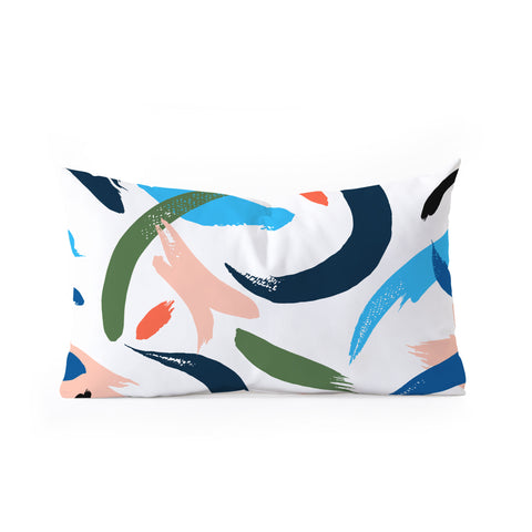 Marta Barragan Camarasa Brushstrokes 019 Oblong Throw Pillow