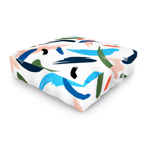 Marta Barragan Camarasa Brushstrokes 019 Outdoor Floor Cushion