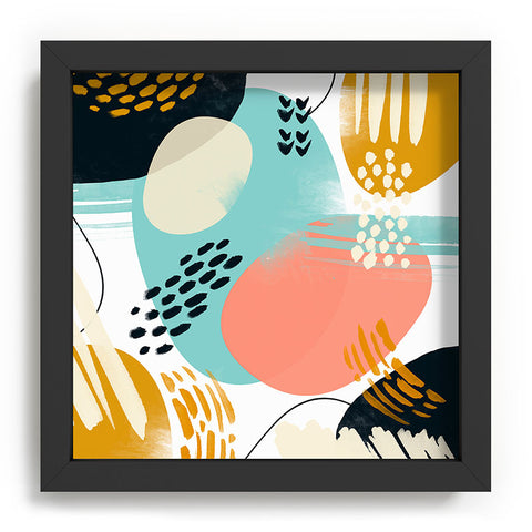 Marta Barragan Camarasa Brushstrokes abstract art Recessed Framing Square