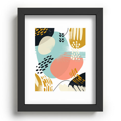 Marta Barragan Camarasa Brushstrokes abstract art Recessed Framing Rectangle