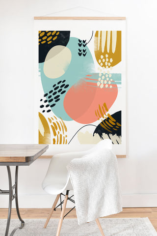 Marta Barragan Camarasa Brushstrokes abstract art Art Print And Hanger