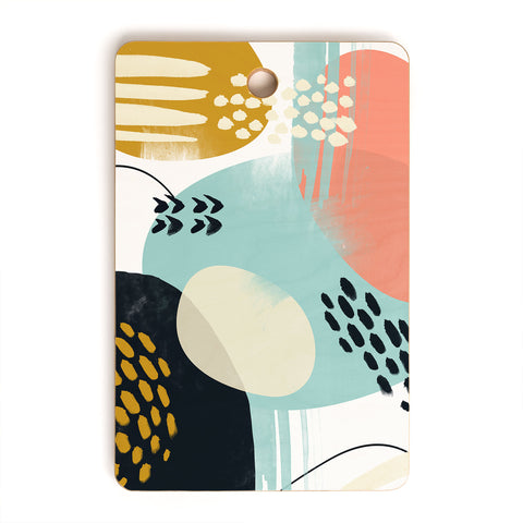 Marta Barragan Camarasa Brushstrokes abstract art Cutting Board Rectangle