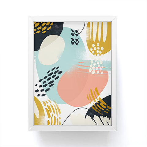 Marta Barragan Camarasa Brushstrokes abstract art Framed Mini Art Print