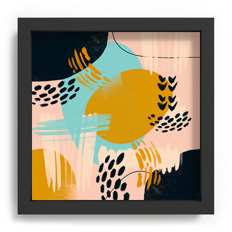 Marta Barragan Camarasa Brushstrokes abstract art I Recessed Framing Square