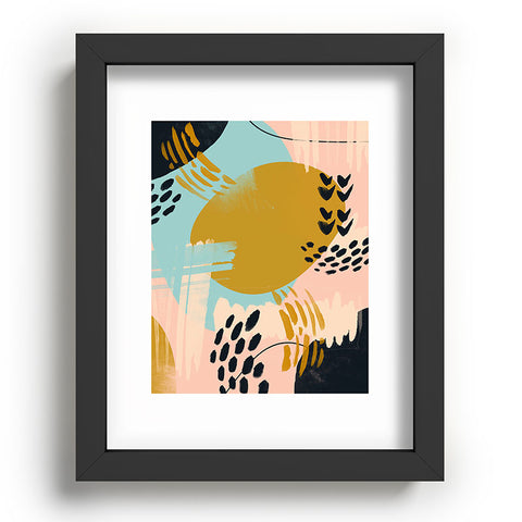 Marta Barragan Camarasa Brushstrokes abstract art I Recessed Framing Rectangle