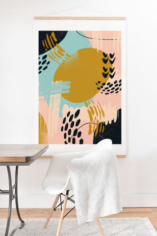 Marta Barragan Camarasa Brushstrokes abstract art I Art Print And Hanger