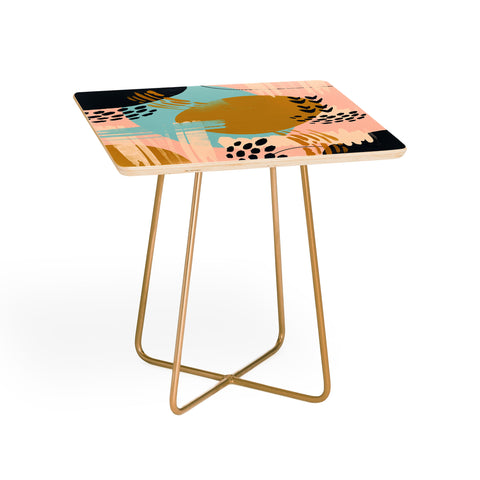 Marta Barragan Camarasa Brushstrokes abstract art I Square Side Table