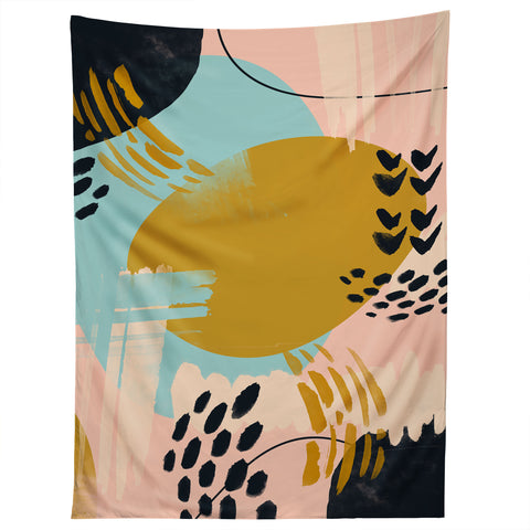 Marta Barragan Camarasa Brushstrokes abstract art I Tapestry