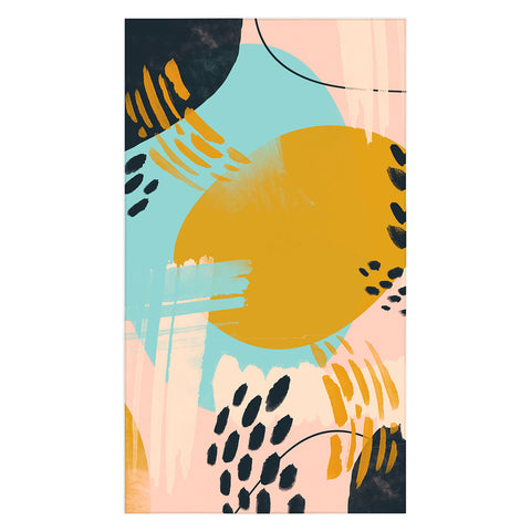 Marta Barragan Camarasa Brushstrokes abstract art I Tablecloth